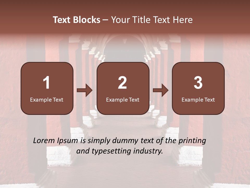 Old Arched Hallway PowerPoint Template