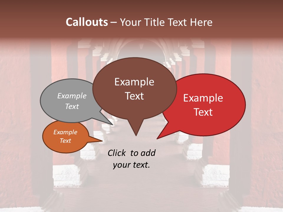 Old Arched Hallway PowerPoint Template