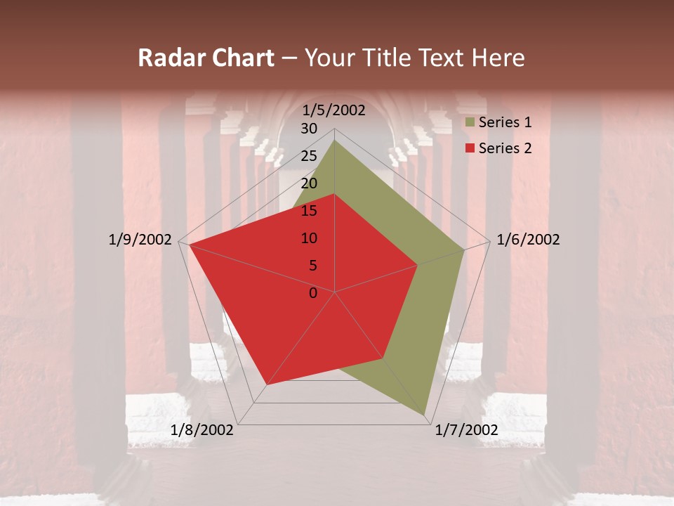 Old Arched Hallway PowerPoint Template