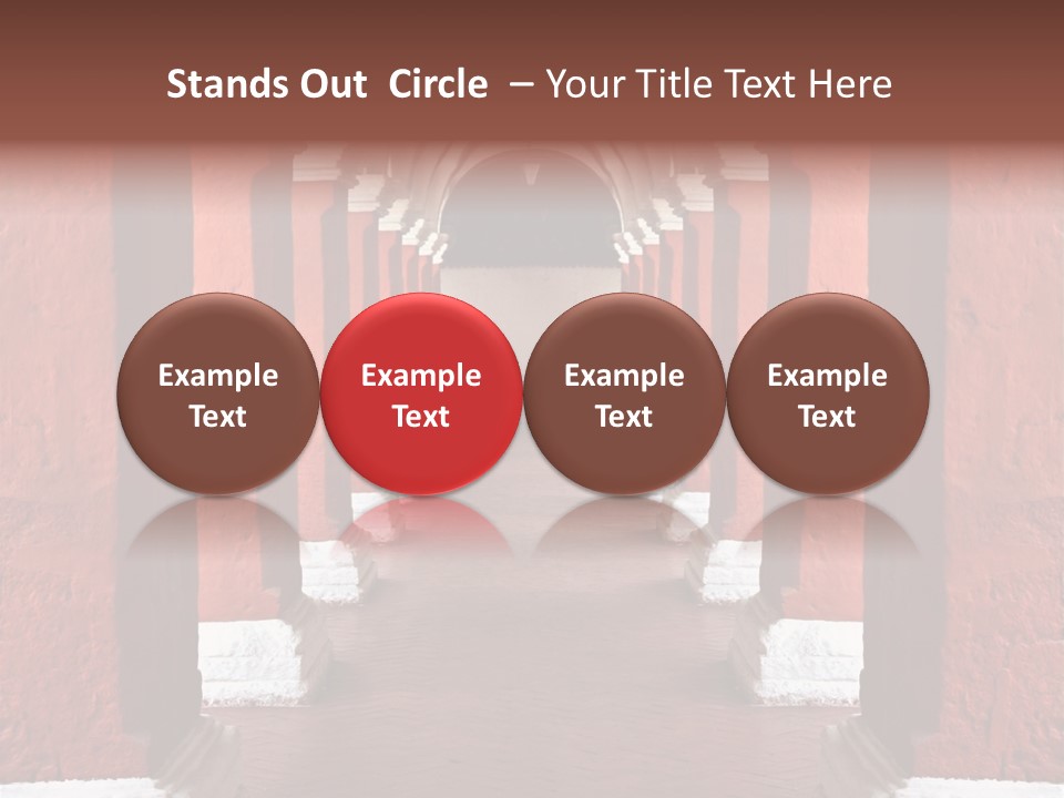 Old Arched Hallway PowerPoint Template