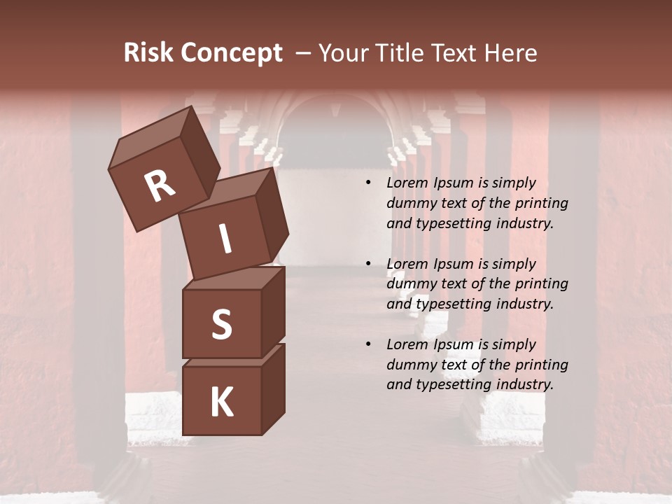 Old Arched Hallway PowerPoint Template