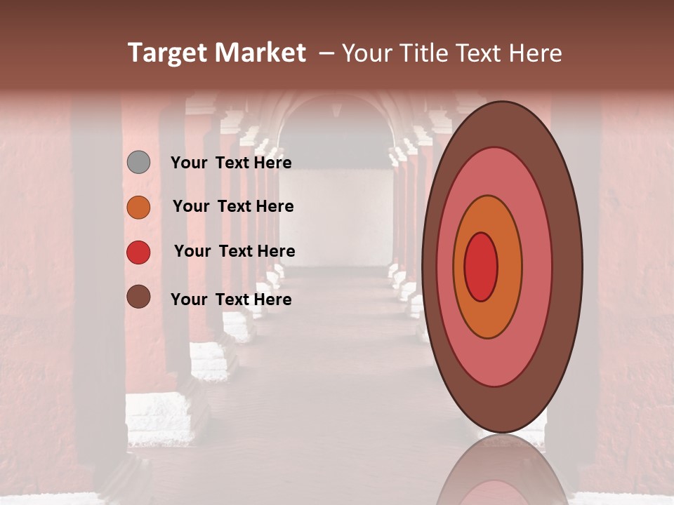 Old Arched Hallway PowerPoint Template