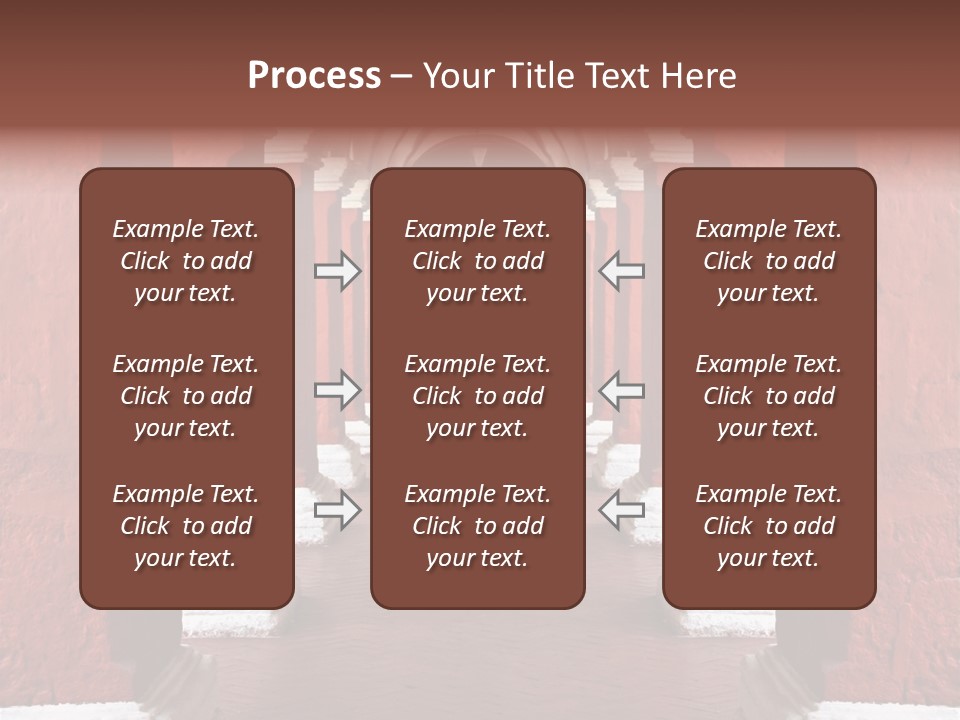 Old Arched Hallway PowerPoint Template