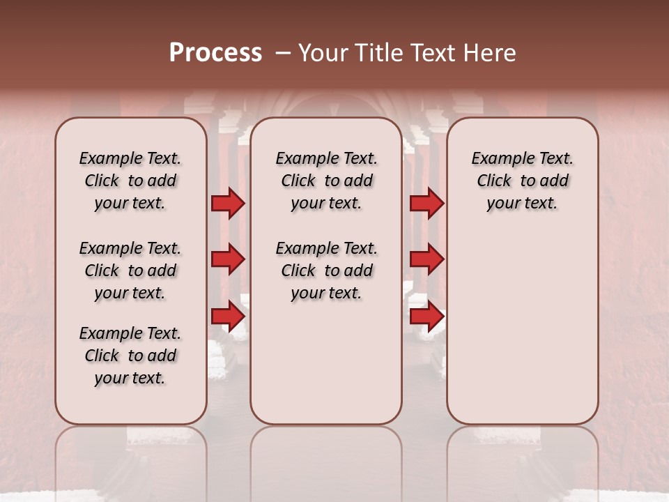 Old Arched Hallway PowerPoint Template