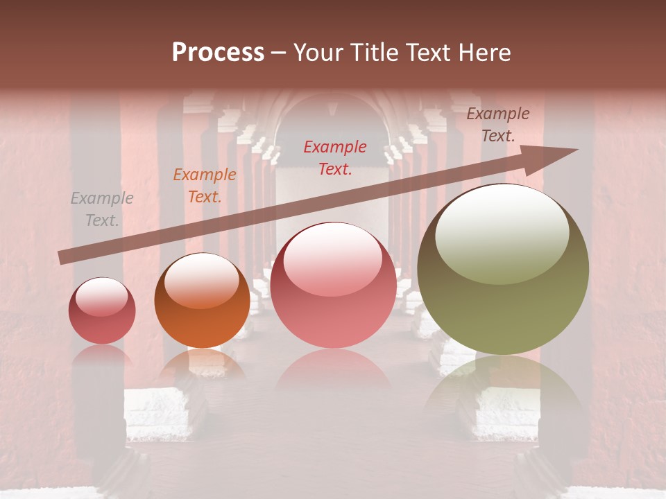 Old Arched Hallway PowerPoint Template