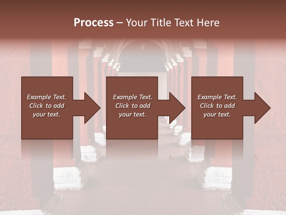 Old Arched Hallway PowerPoint Template