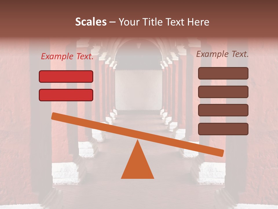 Old Arched Hallway PowerPoint Template