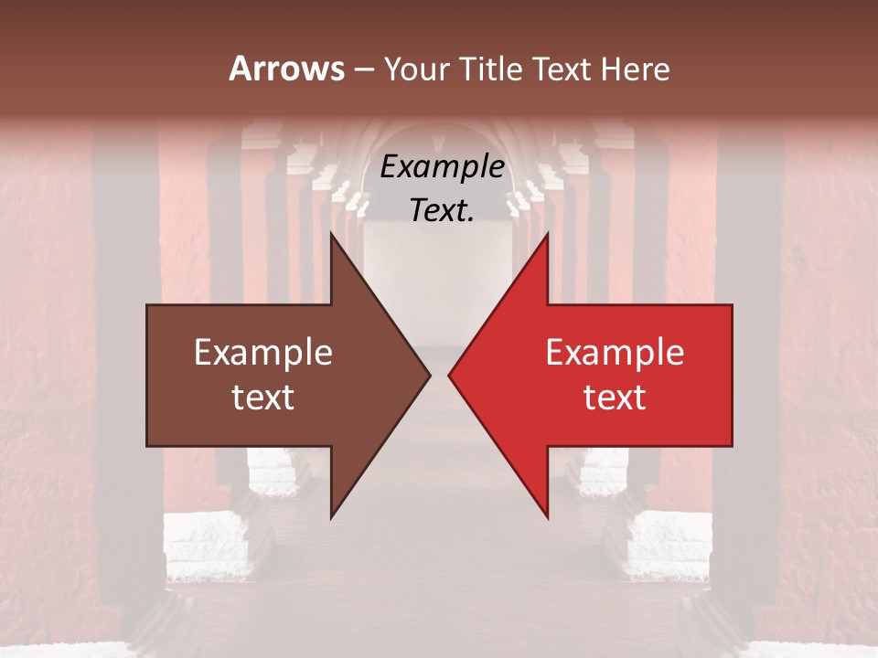 Old Arched Hallway PowerPoint Template