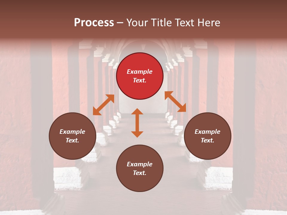 Old Arched Hallway PowerPoint Template