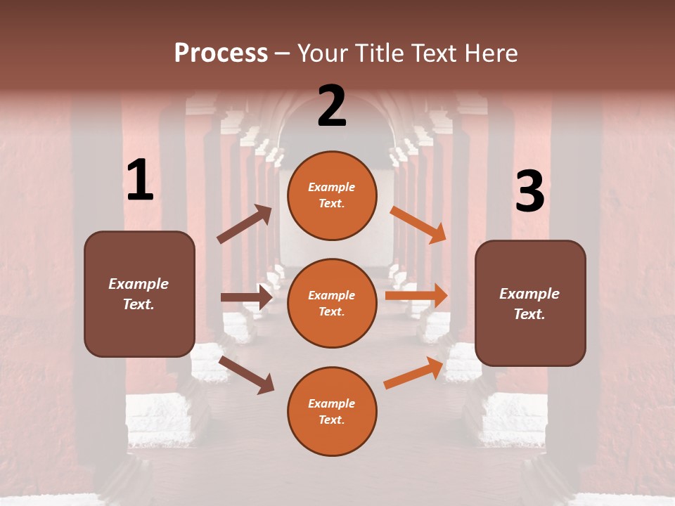 Old Arched Hallway PowerPoint Template