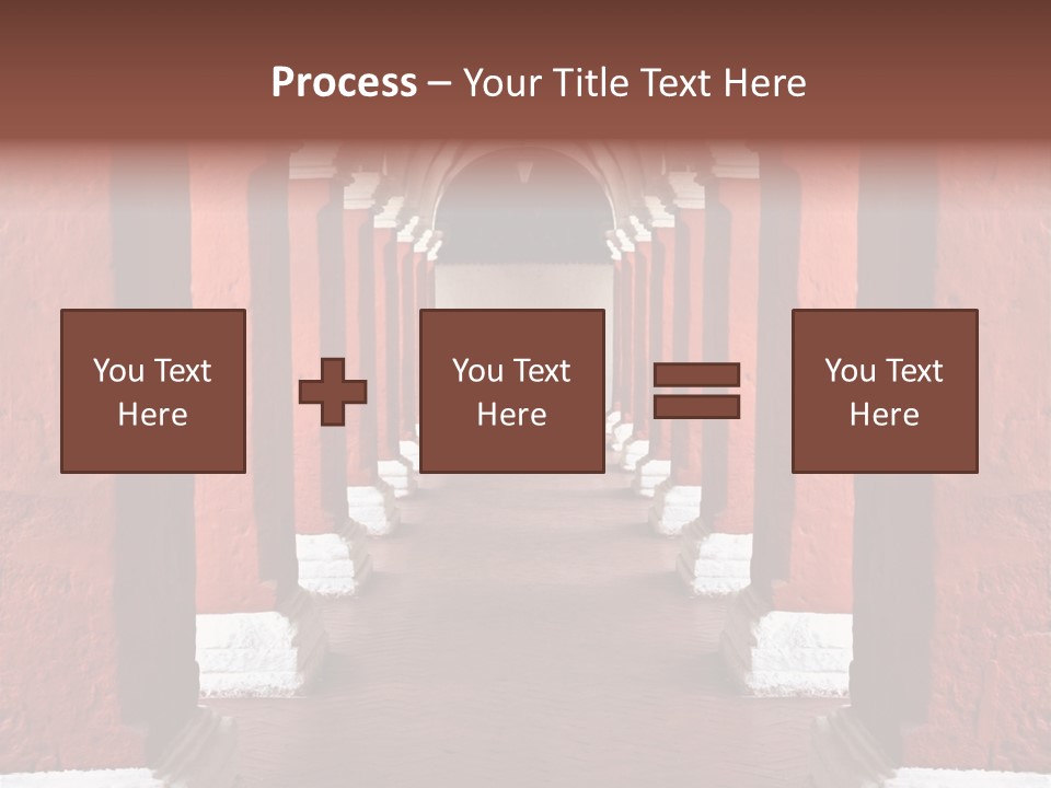 Old Arched Hallway PowerPoint Template