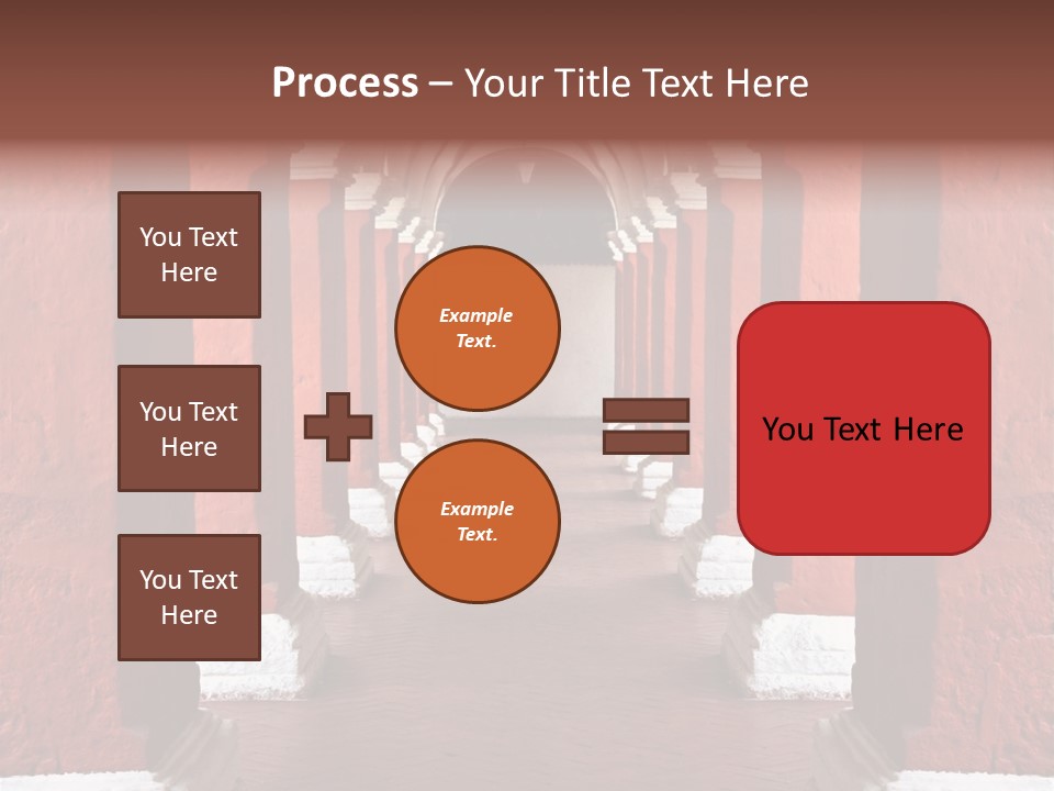 Old Arched Hallway PowerPoint Template