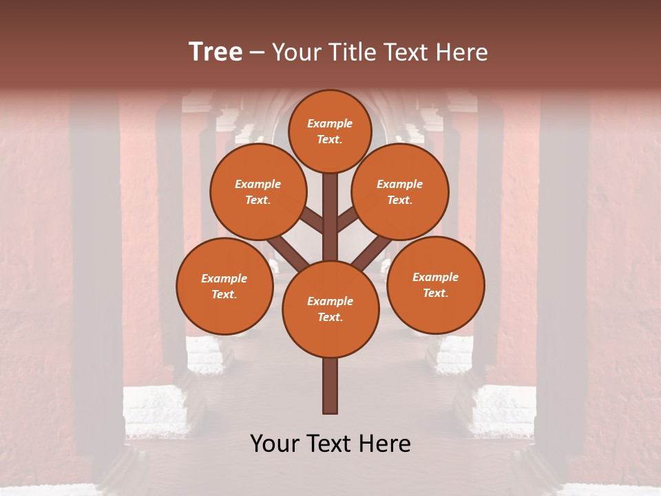 Old Arched Hallway PowerPoint Template