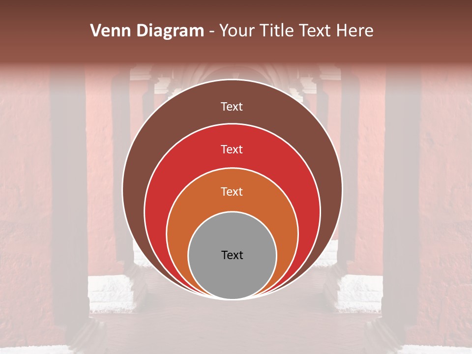 Old Arched Hallway PowerPoint Template