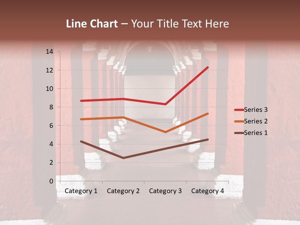 Old Arched Hallway PowerPoint Template