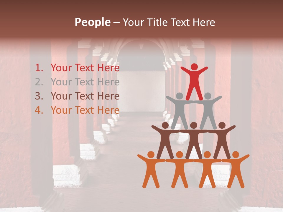 Old Arched Hallway PowerPoint Template