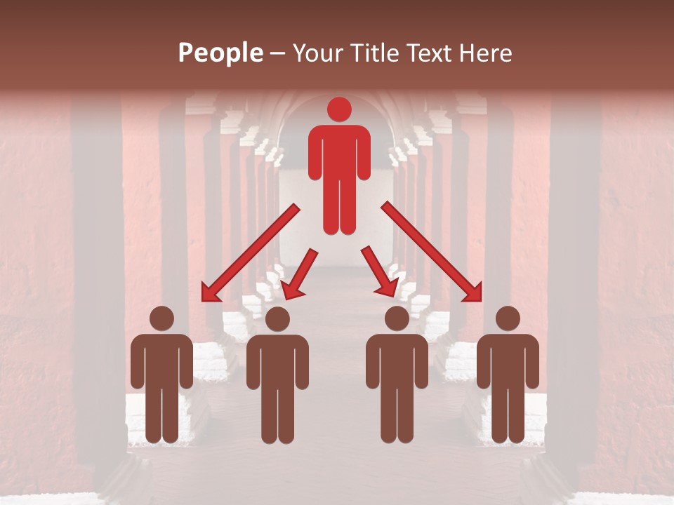 Old Arched Hallway PowerPoint Template