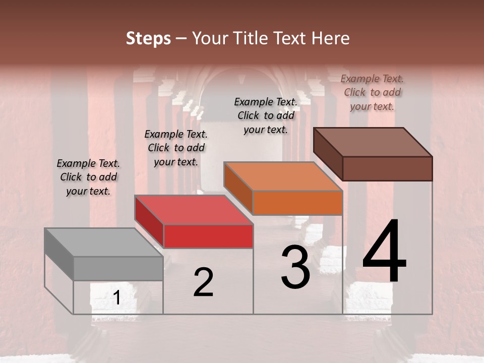 Old Arched Hallway PowerPoint Template