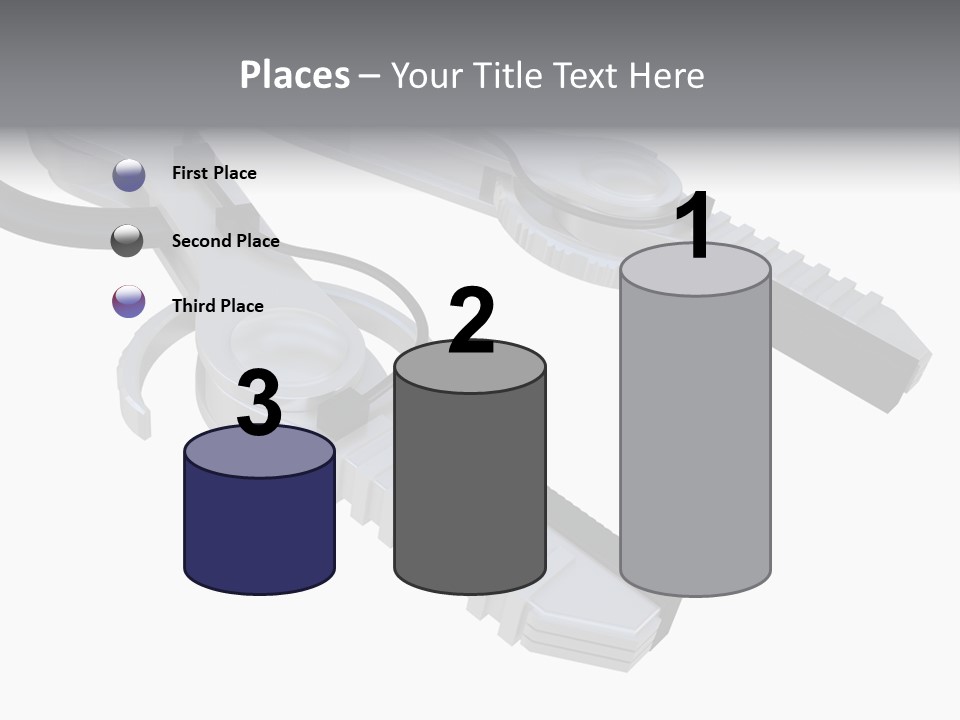 A Robotic Arm, Over White, Isolated PowerPoint Template