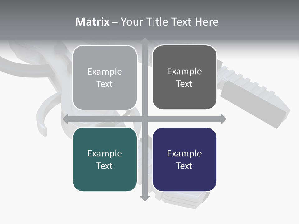 A Robotic Arm, Over White, Isolated PowerPoint Template