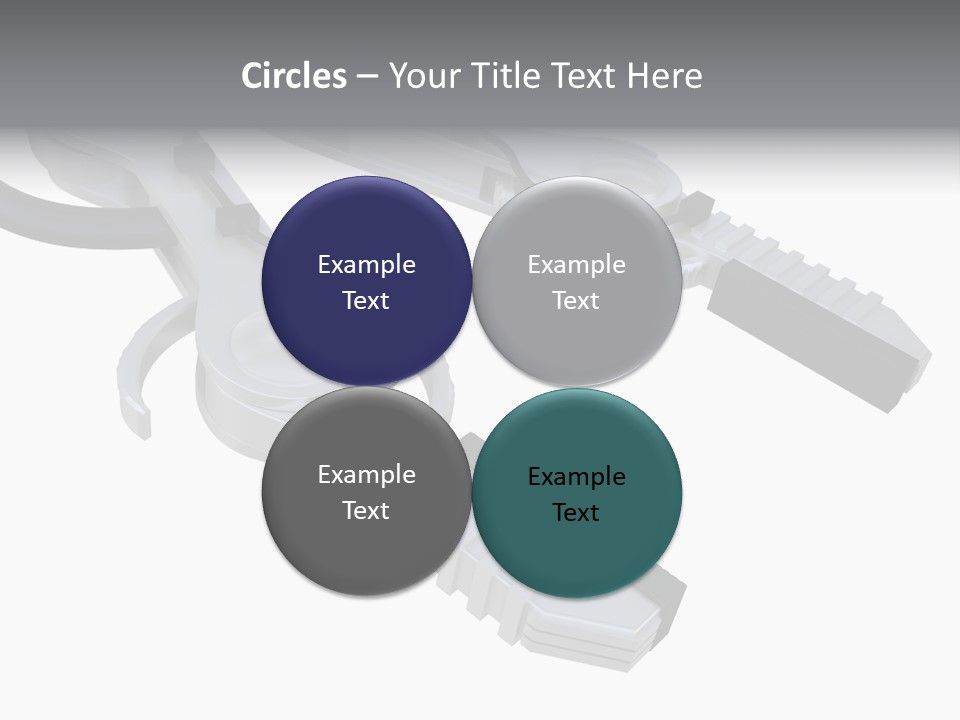 A Robotic Arm, Over White, Isolated PowerPoint Template