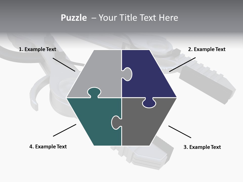 A Robotic Arm, Over White, Isolated PowerPoint Template