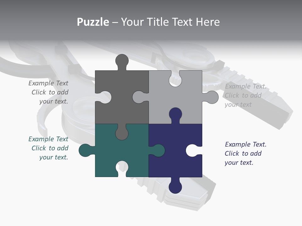 A Robotic Arm, Over White, Isolated PowerPoint Template