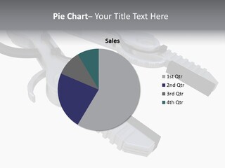 A Robotic Arm, Over White, Isolated PowerPoint Template