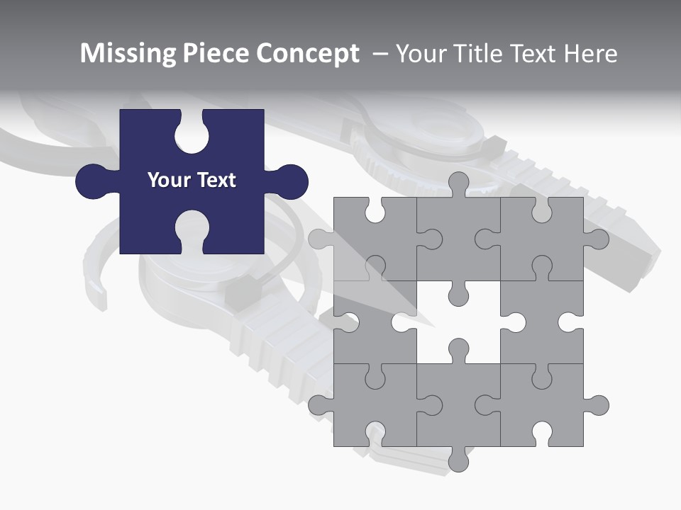 A Robotic Arm, Over White, Isolated PowerPoint Template