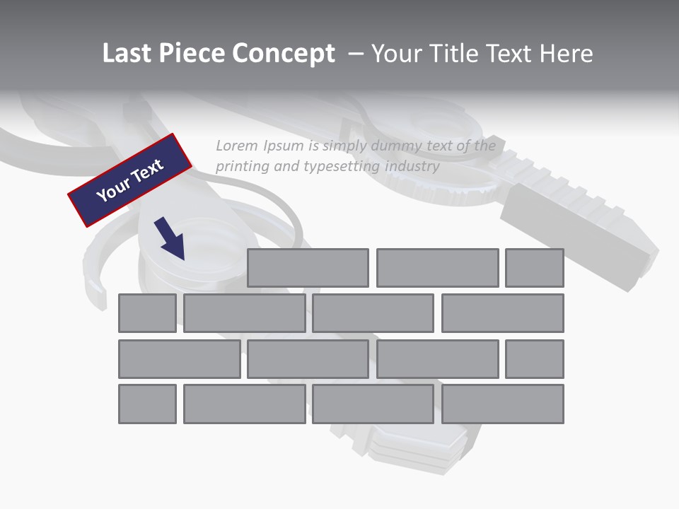 A Robotic Arm, Over White, Isolated PowerPoint Template