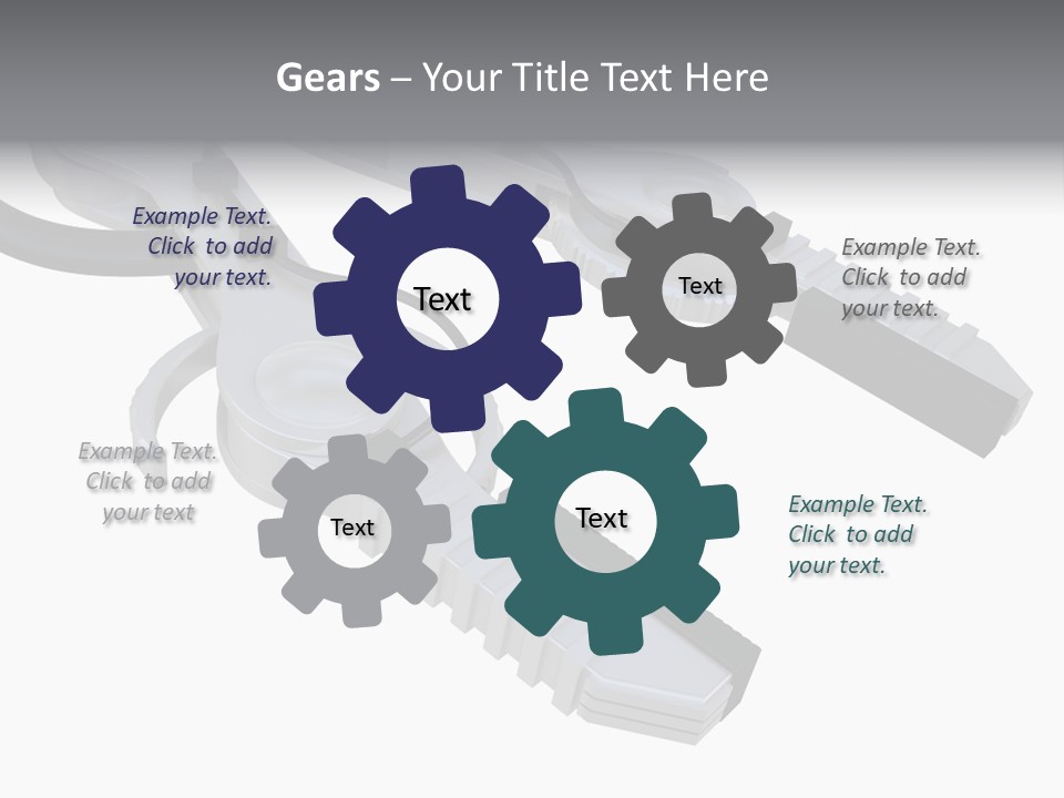 A Robotic Arm, Over White, Isolated PowerPoint Template