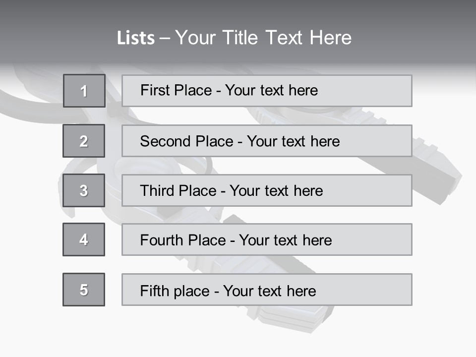 A Robotic Arm, Over White, Isolated PowerPoint Template