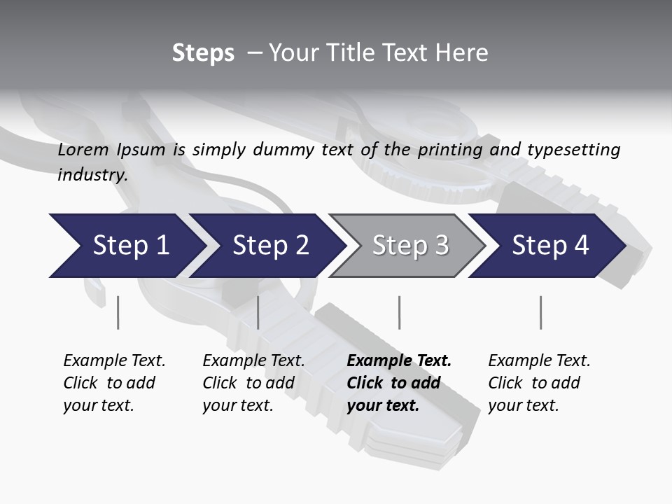 A Robotic Arm, Over White, Isolated PowerPoint Template