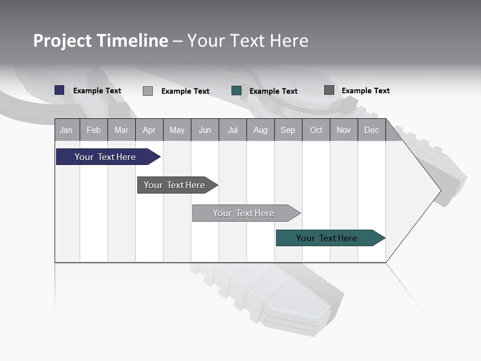 A Robotic Arm, Over White, Isolated PowerPoint Template