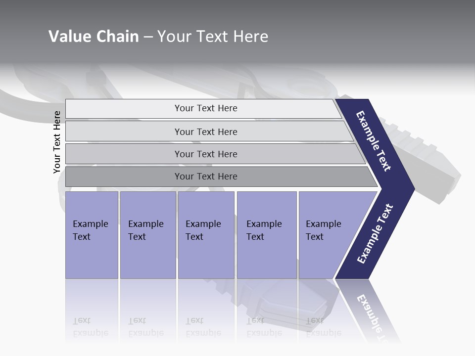 A Robotic Arm, Over White, Isolated PowerPoint Template