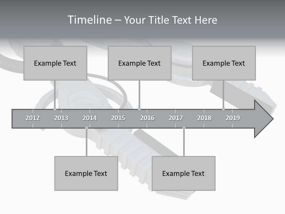 A Robotic Arm, Over White, Isolated PowerPoint Template