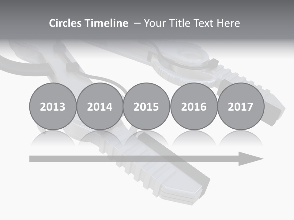 A Robotic Arm, Over White, Isolated PowerPoint Template