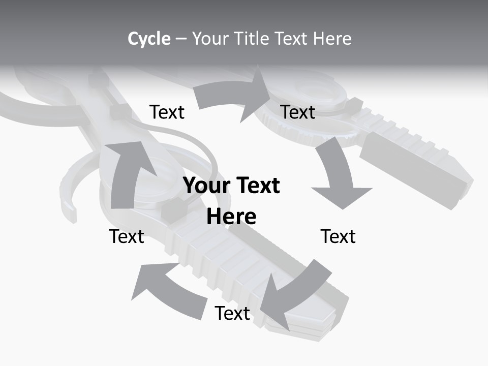 A Robotic Arm, Over White, Isolated PowerPoint Template