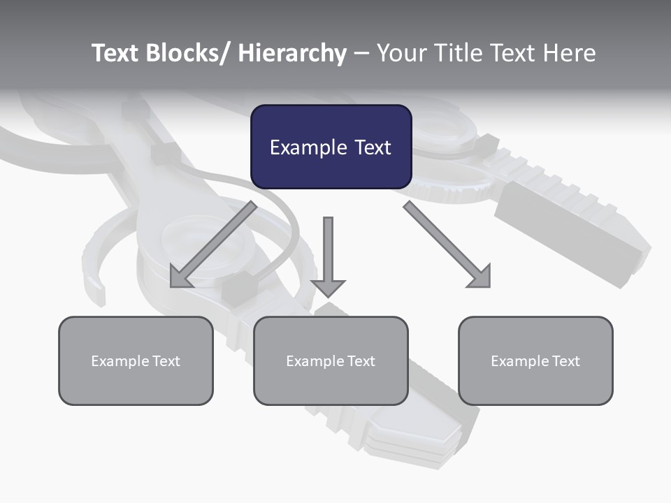 A Robotic Arm, Over White, Isolated PowerPoint Template