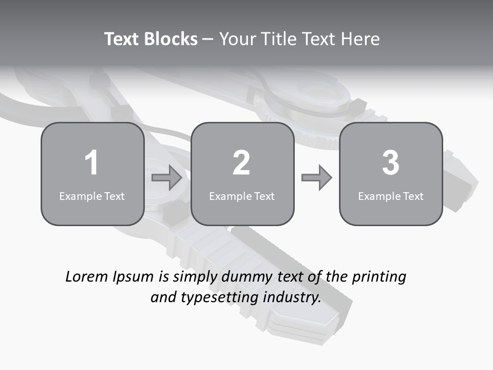 A Robotic Arm, Over White, Isolated PowerPoint Template