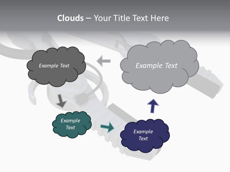 A Robotic Arm, Over White, Isolated PowerPoint Template