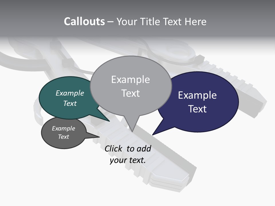 A Robotic Arm, Over White, Isolated PowerPoint Template