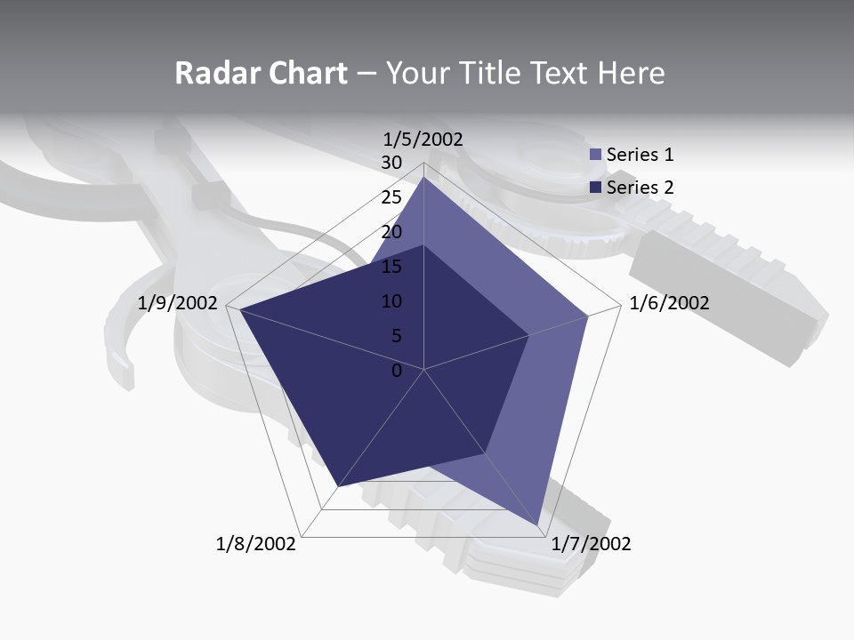 A Robotic Arm, Over White, Isolated PowerPoint Template