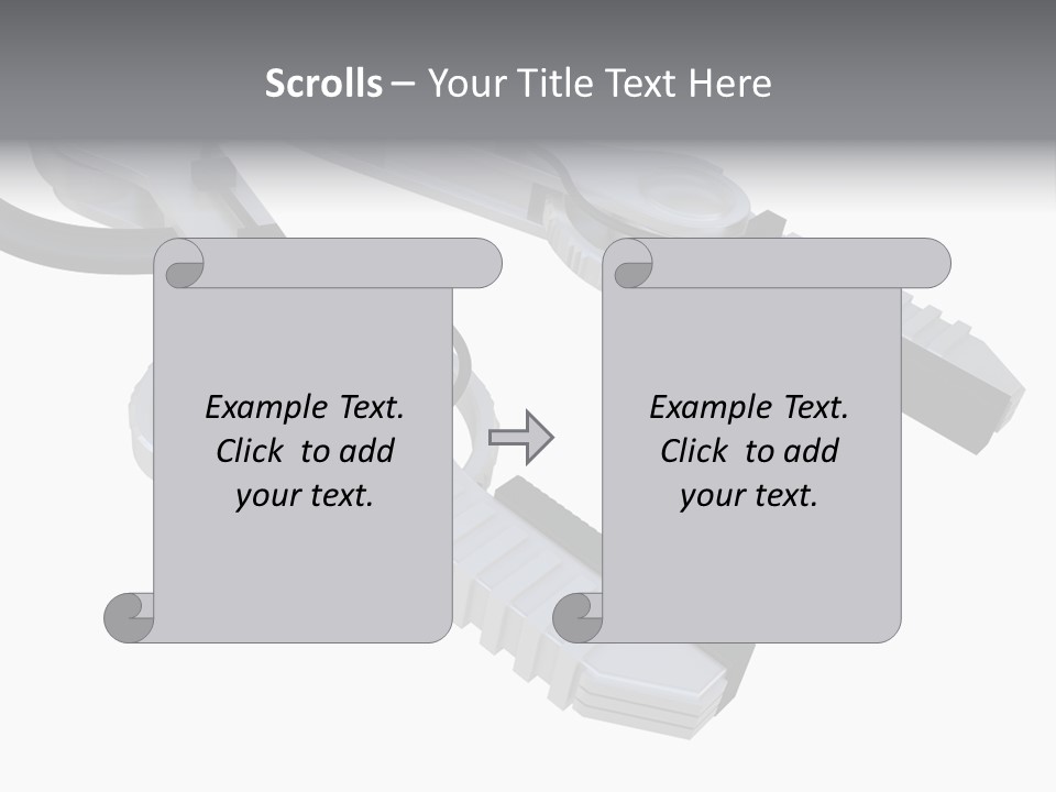 A Robotic Arm, Over White, Isolated PowerPoint Template