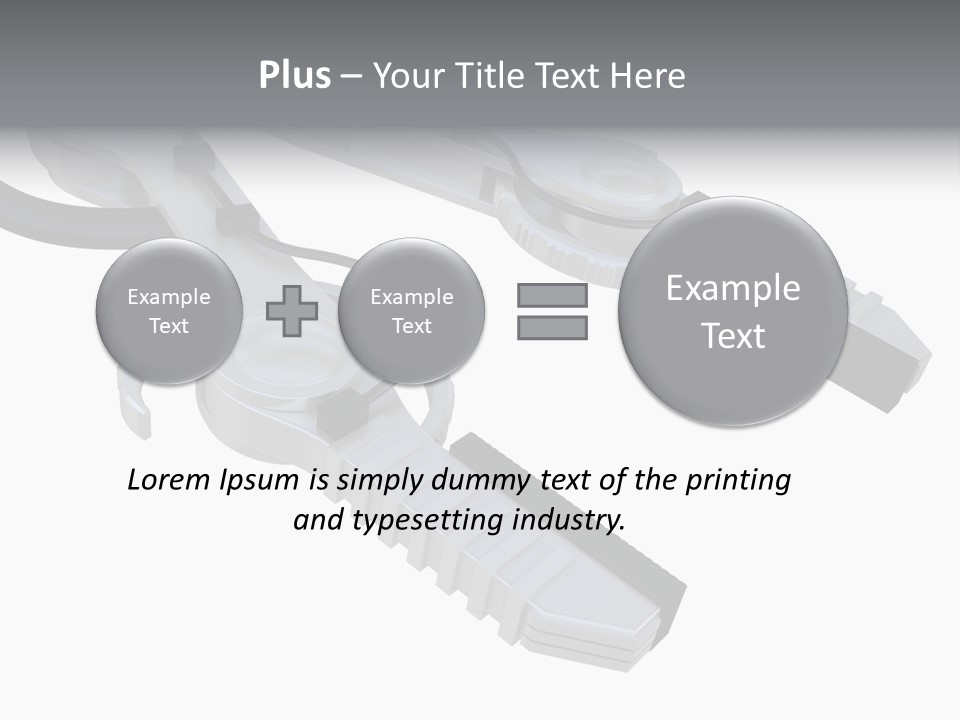 A Robotic Arm, Over White, Isolated PowerPoint Template