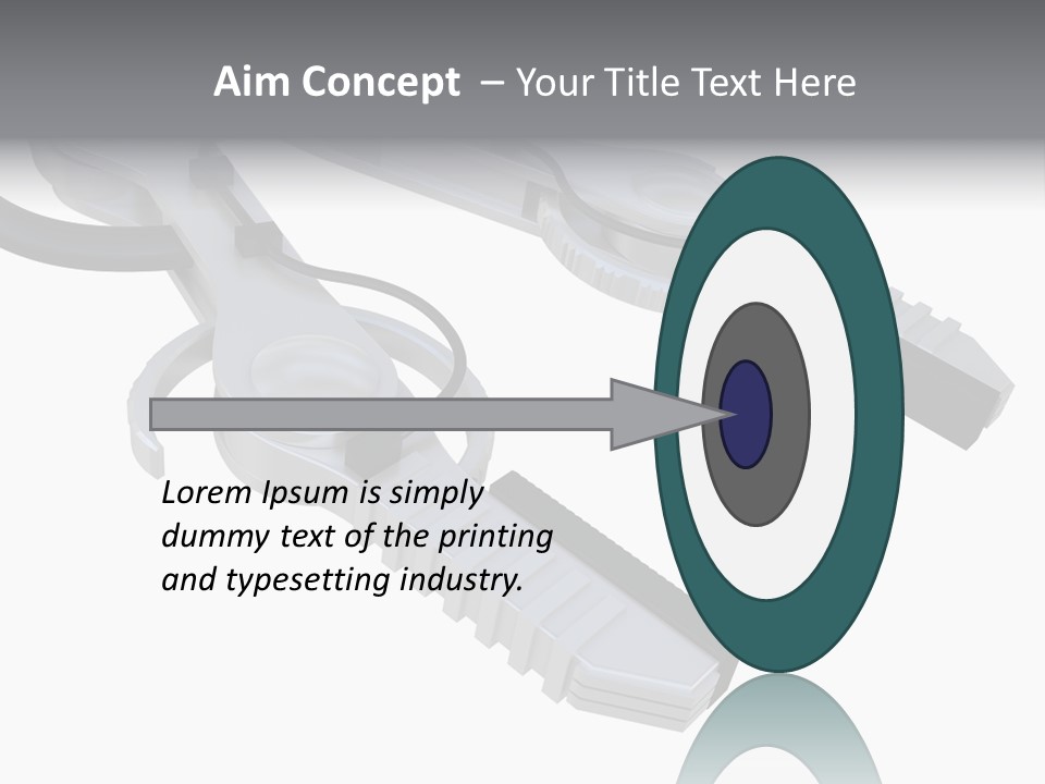 A Robotic Arm, Over White, Isolated PowerPoint Template
