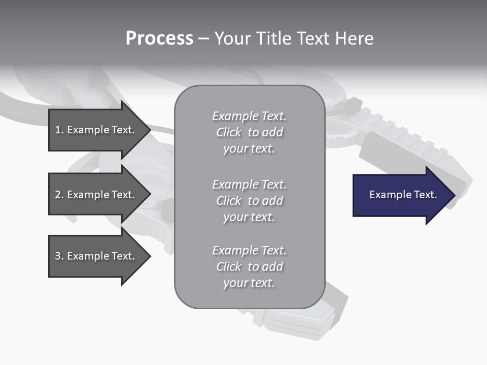 A Robotic Arm, Over White, Isolated PowerPoint Template