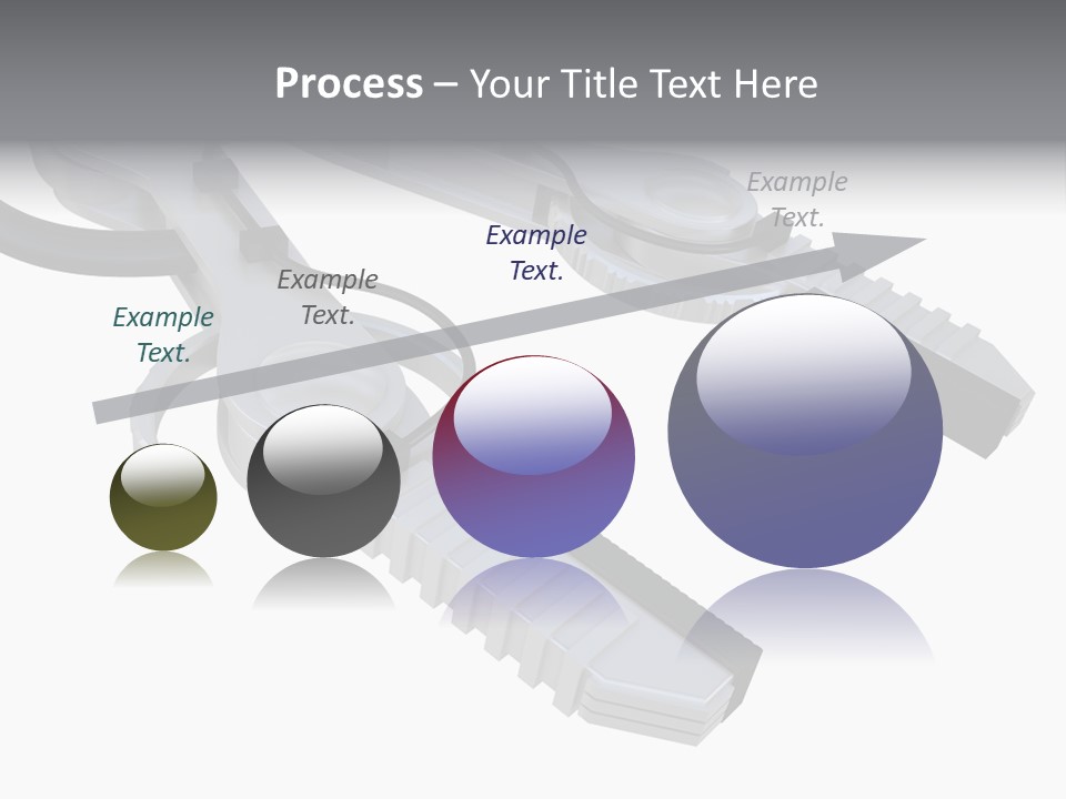 A Robotic Arm, Over White, Isolated PowerPoint Template