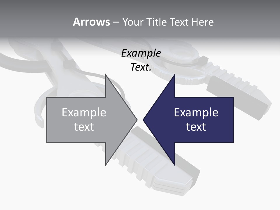 A Robotic Arm, Over White, Isolated PowerPoint Template