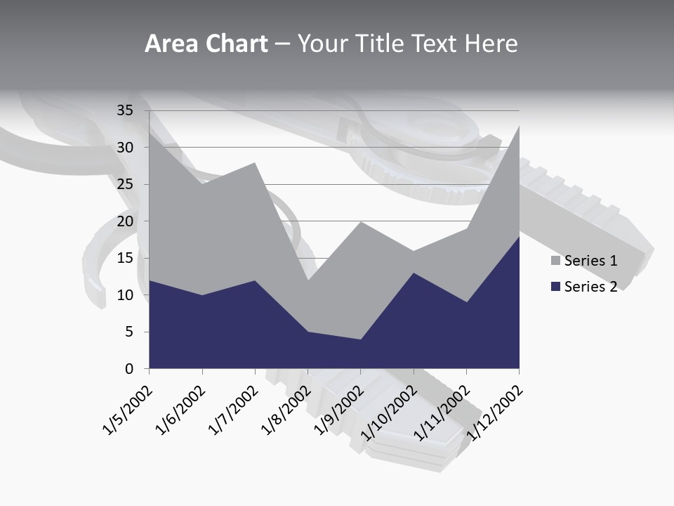 A Robotic Arm, Over White, Isolated PowerPoint Template